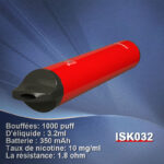 ISK032 Cigarette électronique Jetable 1000 Puffs disposable pod jetable