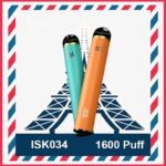 ISK034 Cigarette électronique Jetable 1600 Puffs Rectangle disposable vape pen