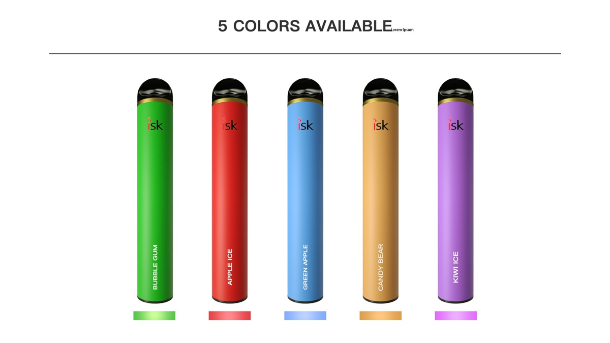 ISK034 Cigarette électronique Jetable 1600 Puffs Rectangle disposable vape pen