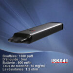 ISK041 Cigarette électronique Jetable 1500 Puffs Rectangle Jetable Vape