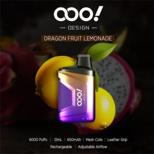 OOO！DESIGN cigarettes électroniques jetables 6000 Puff avec débit d'air réglable et batterie rechargeable RAZ CA6000